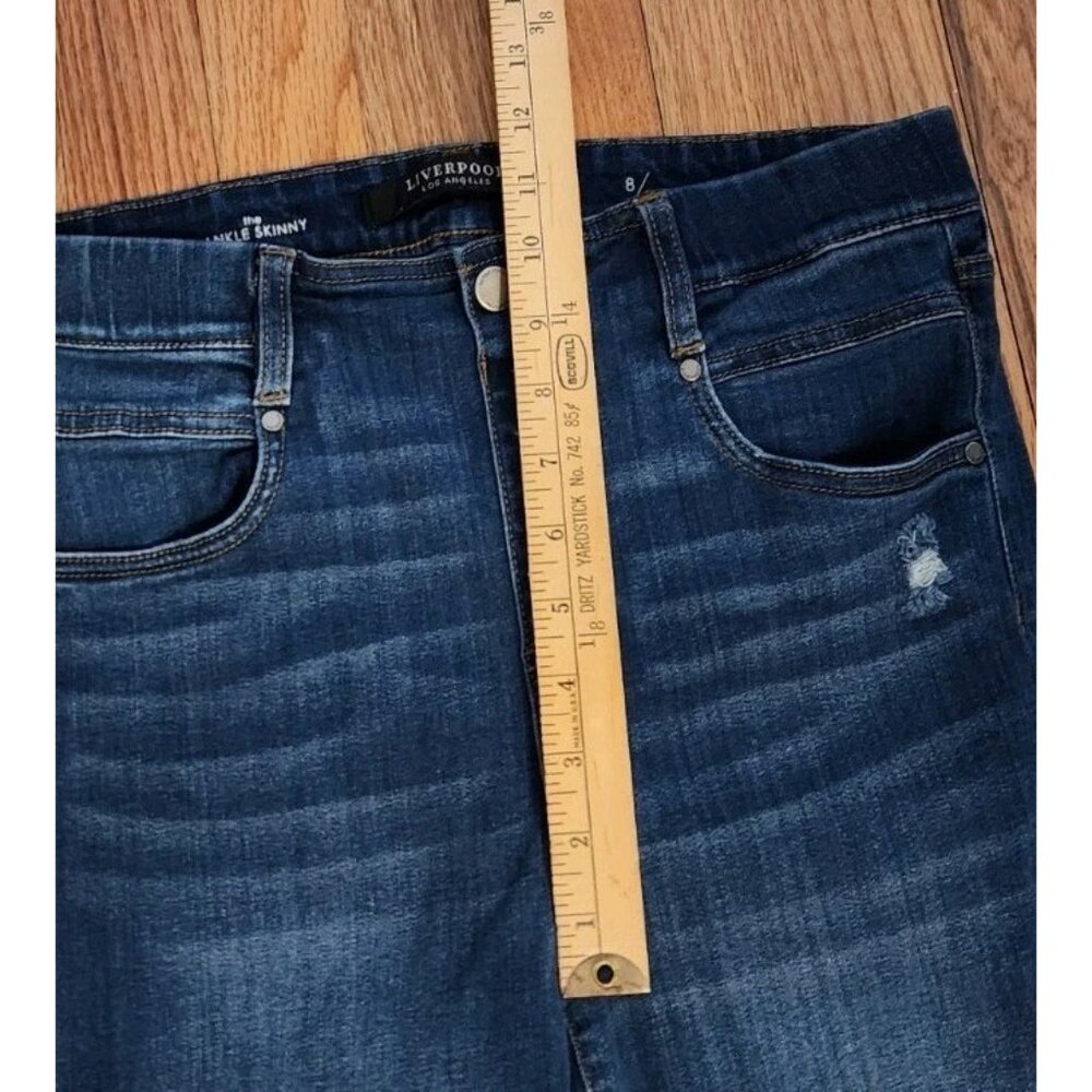 Liverpool Los Angeles Jeans 8 /29 Blue The Ankle Skinny Medium Wash Flex Stretch - Picture 5 of 8